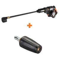 WORX WG644 40V Power Share Hydroshot Portable Power Cleaner (2x20V Batteries) WA4037 Accessory Hydroshot Turbo Nozzle