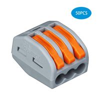 222-413 LEVER-NUTS 3 Conductor Compact Connectors(50 Pack)