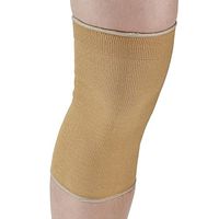 Ames Walker AW Style C11 11" Slip On Knee Support Beige Medium Slip on Compression Knitted Elastic Provides Moderate Compression Tapered in Back