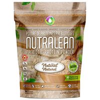 NUTRALEAN Whey Protein + Prebiotic Fiber Meal Replacement Shakes MRE Emergency Food Long Shelf-Life | Nut-Free Gluten-Free Low Carb Keto Paleo Whey Protein Supplement 35 Scoops 908g Natural UNFLAVORED