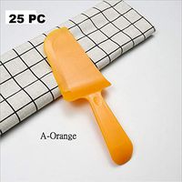 Wonderful Deluxe Disposable Plastic Tableware Premium Cake Knives Cutlery For Party & BBQ - 25 PC (A-Orange)