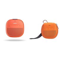 Bose SoundLink Micro Waterproof Bluetooth speaker (Bright Orange) with AmazonBasics Case (Orange)
