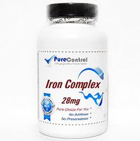 Iron Complex 28mg // 200 Capsules // Pure // by PureControl Supplements