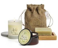 JenSan Organic 4-Piece Bath and Body Aromatherapy Gift Bag Set (Citrus)