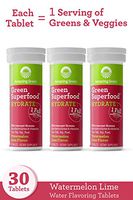 Amazing Grass Effervescent Tablets, Green Superfood Hydration Water Flavoring Tablet, Electrolyte, Vitamins and One Serving of Greens, Watermelon Lime Flavor, 30 Count