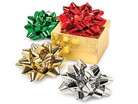 4" Metallic Confetti Gift Bows (50 Pack )