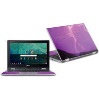 MightySkins Skin Compatible With Acer Chromebook Spin 11" CP311 - Purple Lightning | Protective, Durable, and Unique Vinyl Decal wrap cover | Easy To Apply, Remove, and Change Styles | Made in the USA