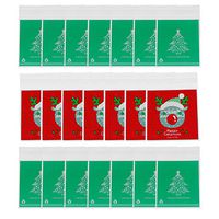 STOBOK 200 Pcs Cellophane Treat Bags Christmas Goody Bags for Holiday New Year Party Biscuit Chocolate Candy Gift Bag Favors - Green Tree and Reindeer