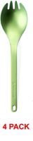 Snow Peak Titanium Spork, Green, SCT-004GR, Japanese Titanium, Ultralight, Compact for Camping, Backpacking, Daily Use, Made in Japan, Lifetime Product Guarantee (4 Pack Anodized Green)