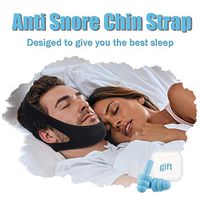 Adjustable Anti-snoring Belt [2019 Version], Effective Snoring Solution and Anti-snoring Device, Comfortable and Breathable, Improve Sleep Quality, Help Stop Snoring Sleep for Men and Women (Black)