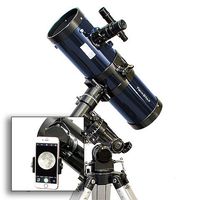 AstroVenture 4.5" Reflector Telescope With Universal Smartphone Camera Adapter (Blue)