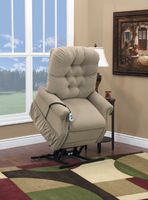 Petite Two-Way Reclining Lift Chair - Aaron - Light Brown