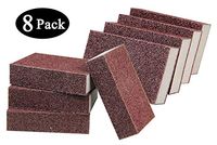 Qovydx Carborundum Sponge Nano Emery Sponges Pot Clean Brush Rust Eraser Grit Scouring Pads Pot Cleaning Pads with Carborundum for Quickly Cleans (8 Pack)