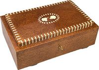 150 Cigar Humidor, Amboyna High Gloss Polyester by Luxotech, Handcrafted, Made in U.S.A.