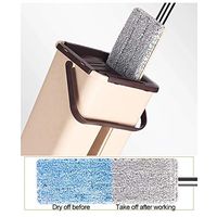 Wotryit Microfiber Mop and Bucket System for Floor Cleaning - Hand-Free Wringing Floor Cleaning Mop - Washable & Reusable Microfiber Mop Clothes/Pads Included - Wet or Dry Usage on Hardwood, Laminate