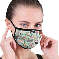 Mouth Cover Earloop Mouth Cover Comfort Polyester Breathable Cover - Farm Animals Cow Sheep Goat Chick Adjustable Elastic Band Windproof Face and Nose Cover, Reusable & Washable