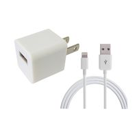 Wall Charger Adapter 5W + Cable for iPhone 6 6S Plus 7 7 Plus 5 5S 5C SE 8 8 Plus,iPad Mini 1/2/3/4(3FT Cable)