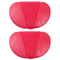 VitaCarry Small 4 Compartment Pocket Pill Box Holds up to 20 Aspirin Size Tablets - 3.0" x 2.0" x 0.6" (Pack of 2 - Red)