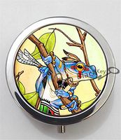 BlackKey Frog 3-Compartment Decorative Pocket Gift Box Case Organizer for Pill, Color 1 -2047