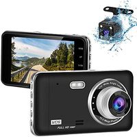 RTMOK 1080P Dash Camera Front and Rear 4'' IPS Screen Dual Dashboard Camera Recorder for Cars with Loop Recording G-Sensor 170° Wide Angle Night Vision and Parking Mode