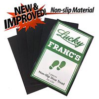 Anti-Skid Anti-Slip Shoe Treads for Men's & Women's Shoes Heels or Boots. New & Improved - 5 Large Non-Skid Pieces 3" x 5" Self Adhesive Shoe Grip Pads. Lucky Franc's