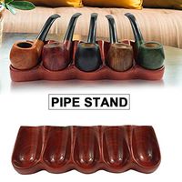 U-smile Tobacco Pipe Stand Rack Display Holder Rose Wooden for 5 Smoking Pipes Tobacco-Related Products