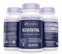 Resveratrol 1200mg Maximum Strength Supplement - Trans Resveratrol Natural Antioxidant to Support Immune, Heart, Weight Loss & Brain Health - Trans-Resveratrol Pills for Anti-Aging 60 Veggie Capsules