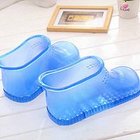 Foot Spa Massager Acupoint Pedicure Detox Long Tube Transparent Foot Massage Bucket,Blue,Universal