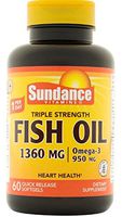 Sundance Triple Strength Fish Oil 1360 mg, 60 Count