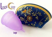 Luna Cup Menstrual, 1 Period Cup with 1 Carry Bag (L w/Zipper Case)