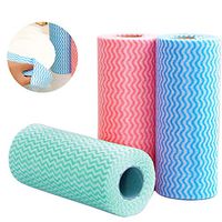 Kitchen Disposable Towels, Non-woven Cloth-like Cleaning Towel, Reused Absorbent Dish Cloth Hand Towel (1 Roll = 54 Sheets)