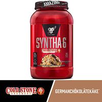 BSN Syntha-6 Whey Protein Powder, Cold Stone Creamery- Germanchökolätekäke Flavor, Micellar Casein, Milk Protein Isolate Powder, 25 Servings