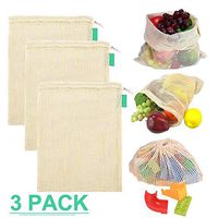 YASSUN 001 Reusable Market Shopping net Bag Long Handle Washable mesh Fruit and Vegetable Foldable Tote Bag 3 Pieces