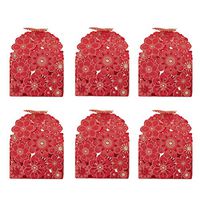 100pcs Candy Box Sugar Bowl New Style Sweets Boxes Hollow out European Style for Wedding Party (Red)