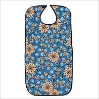 FUSHIDA Adult Bib for Men,Mealtime Clothing Protector Waterproof PVC Bibs for Adults, Extra Long Band Cover for Dinner Table Bibs Gift for The Elderly 1910YLL0059Y20