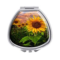 Sunflower Dusk Design Pill Case Box Western Medicine Tablet Holder Decorative Pill Box for Pocket or Purse