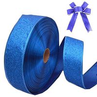 Da.Wa Wired Glitter Ribbon for Bows/Gift Wrapping/Christmas,2"x78"Blue/Red/Gold/Purple