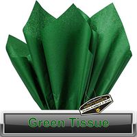 200 Pack x Mighty Gadget (R) Green Colored Tissue Paper Sheets 15" x 20"