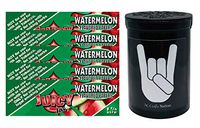 Herb Airtight Container Fresh Kettle with Juicy Jay's Watermelon 1.25 Flavored Hemp Rolling Papers 5 Count DC Crafts Nation- Metal