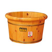 ZJⓇ Foot tub Foot Tub - High Quality Wood Foam Foot Bucket Round Handmade Adult Children's Foot Bath Barrel Size -40x26cm **