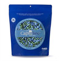 Colored Size 3 Empty Gelatin Capsules by Capsuline - Green/Blue 5000 Count |Kosher & Halal Certified |Gluten Free