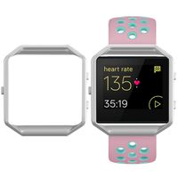 SKYLET Compatible with Fitbit Blaze Band with Frame, Breathable Replacement Sport Band Compatible with Fitbit Blaze Men Women Large Small (No Tracker)