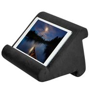 Ankepwj PadPillow Multi-Angle Soft Pillow Lap Stand, Multifunction Cooling Laptop Holder Tablet Pillow for iPads, Tablets, eReaders, Smartphones, Books, Magazines (Black)