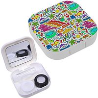 Portable Contact Lens Case Box Travel Kit Mirror + Bottle + Tweezers Container Holder [ Aquapark ]