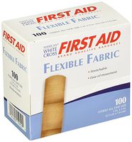American White Cross Fabric Adhesive Strips, Sterile, Lightweight, 1" x 3", 100/Box, 12 Box/Case (Pack of 1200)