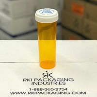 Amber Reversible Cap Child Safe Vials/Bottles/Containers w/Caps 60 Dram (100 Units/Box)