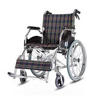 LS Wheelchair - Folding Aluminum Alloy Elderly Trolley Portable Elderly Travel Scooter Size -63.5x98x88cm