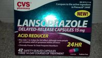 CVS NEW ACID REDUCER LANSOPRAZOLE DELAYED-RELEASE CAPSULES 15MG