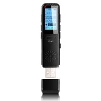 Digital Voice Recorder, MAOZUA 8GB Rechargeable Voice-Activated Recorder MP3 Player Sound Audio Recorder with Metal Casing Recorders for Lectures Meetings - Black