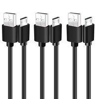 Short Micro USB Cable 1ft,SCOVEE 12 inch Fast Android Charger Cord for Smart Phones,Samsung Galaxy,Motorola,Nokia,HTC,MP3,Tablet,USB2.0 A Male to Micro B Charging Station Sync Cord,3 Multi Pack